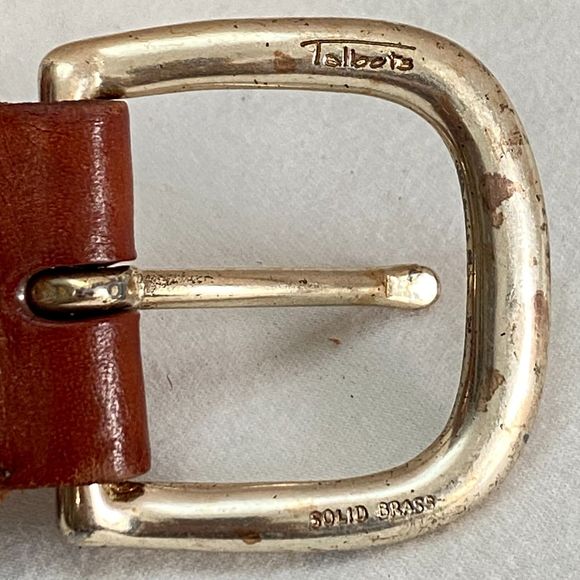 Talbots Belt Womens Medium Waist Braided Cinnamon Brown Genuine Leather - Picture 9 of 12